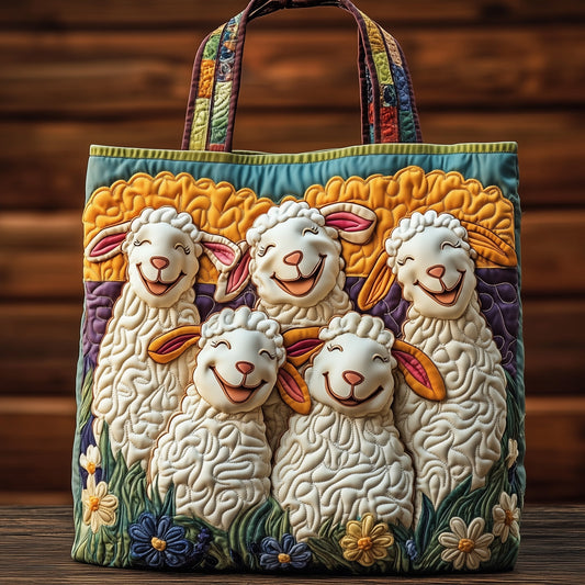 The Joyful Sheep Quilted Tote