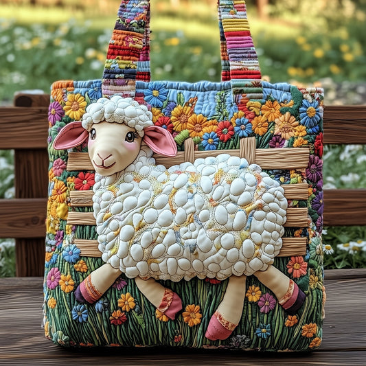 Everyday Sheep Flowers Tote Bag