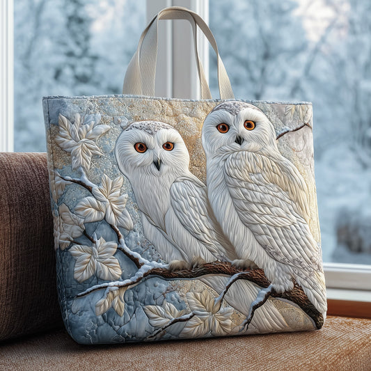 The Snowy Owl Quilted Tote