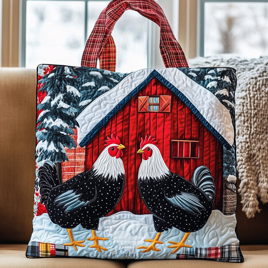 Everyday Rooster Barn Quilted Tote