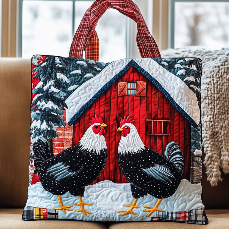 Everyday Rooster Barn Quilted Tote