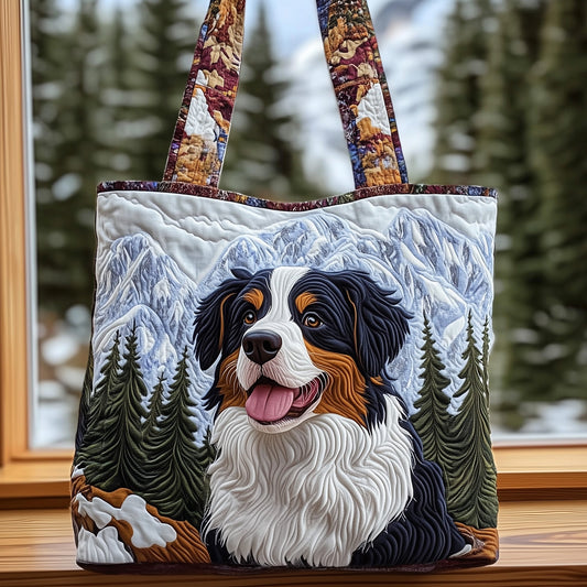 Bernese Mountain Dog Quilted Tote