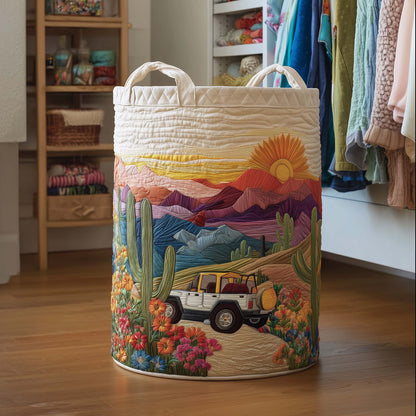 The Cactus Sunset Quilted Laundry Basket Tote 8031