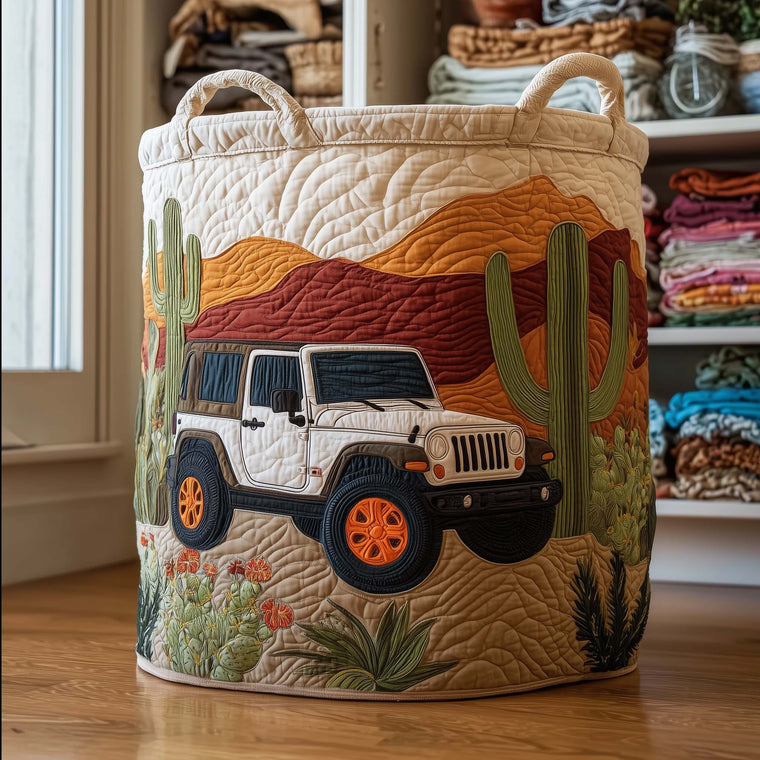 The Cactus Sunset Quilted Laundry Basket Tote 8033
