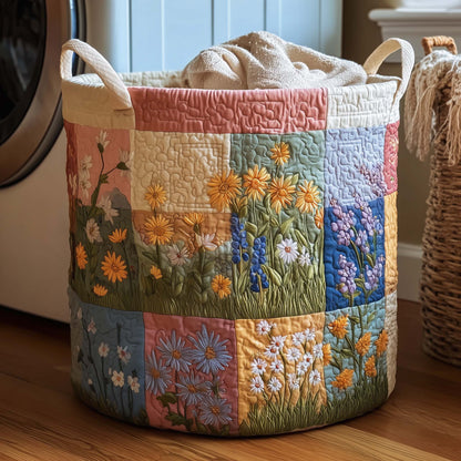 The Blossom Mood Quilted Laundry Basket Tote 8099