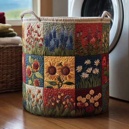 The Blossom Mood Quilted Laundry Basket Tote 8101