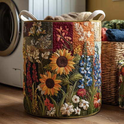 The Blossom Mood Quilted Laundry Basket Tote 8103