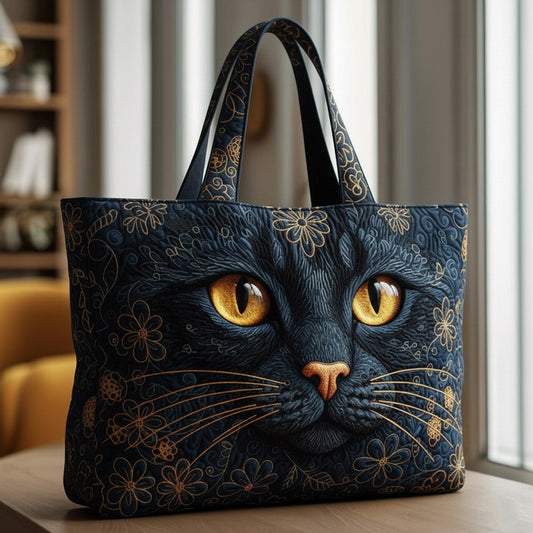 The Cat Gaze Quilted Tote