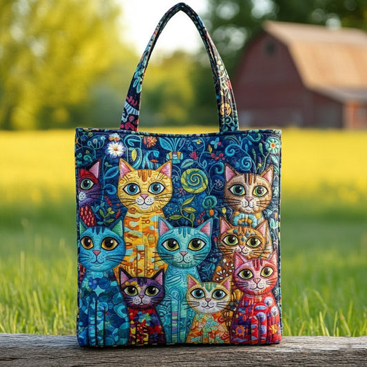 The Colorful Cat Quilt Tote