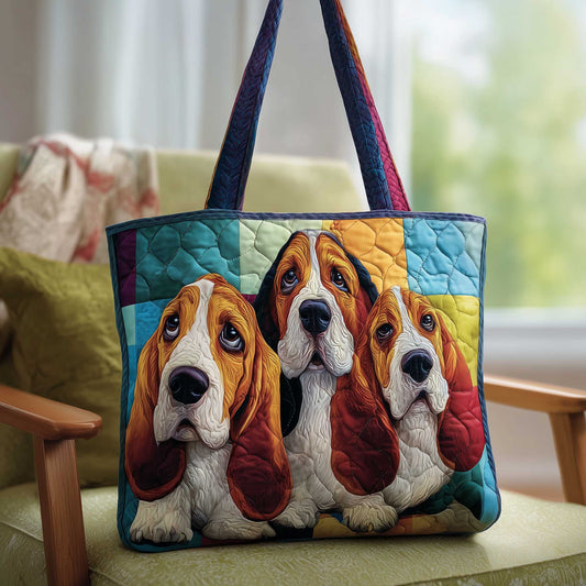 The Basset Hounds Quilted Tote