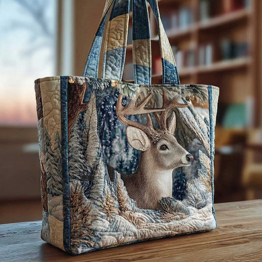 The Deer Scene Quilted Tote
