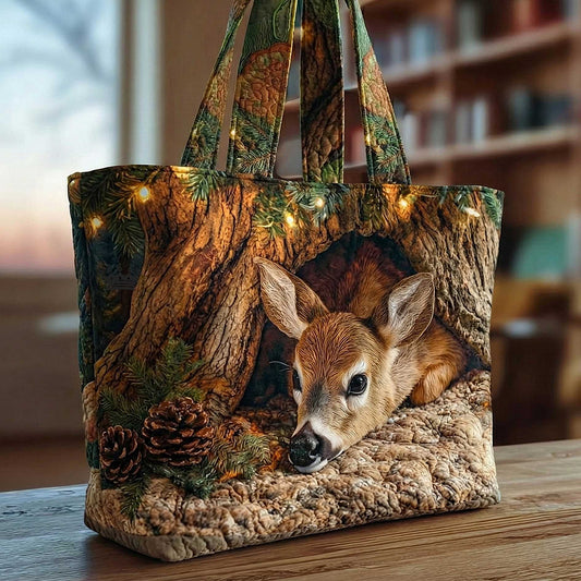 The Gentle Deer Quilted Tote