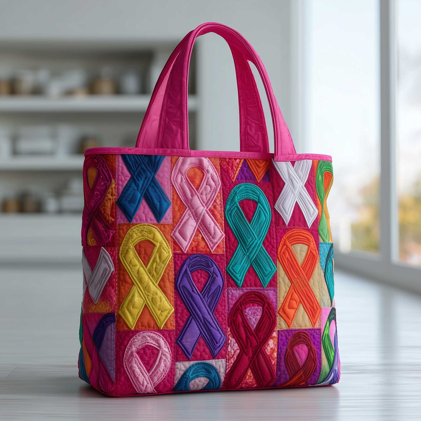 Colorful Awareness Ribbons Tote Bag