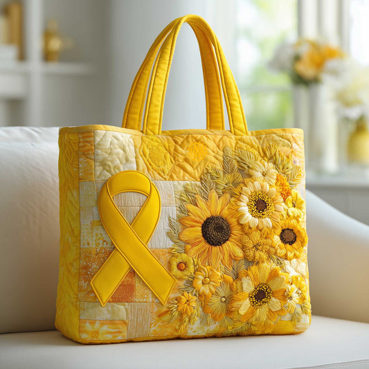 The Sunflower Hope Quilted Tote