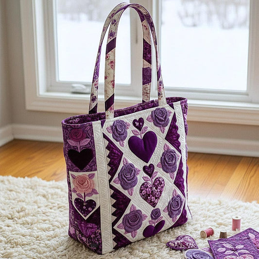 The Heart And Rose Quilted Tote