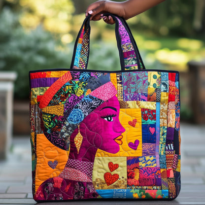 Colorful Queen Portrait Quilted Tote