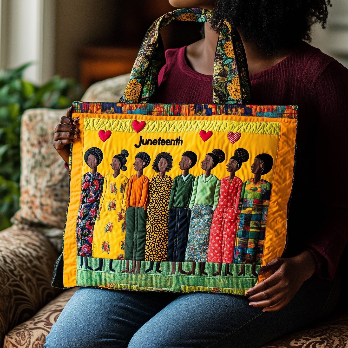 Everyday Juneteenth Quilted Tote Bag