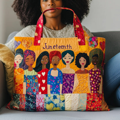 Colorful Women Portraits Quilted Tote