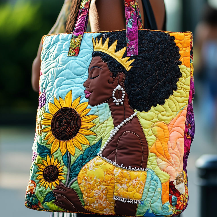 Black Woman Crown Tote Bag