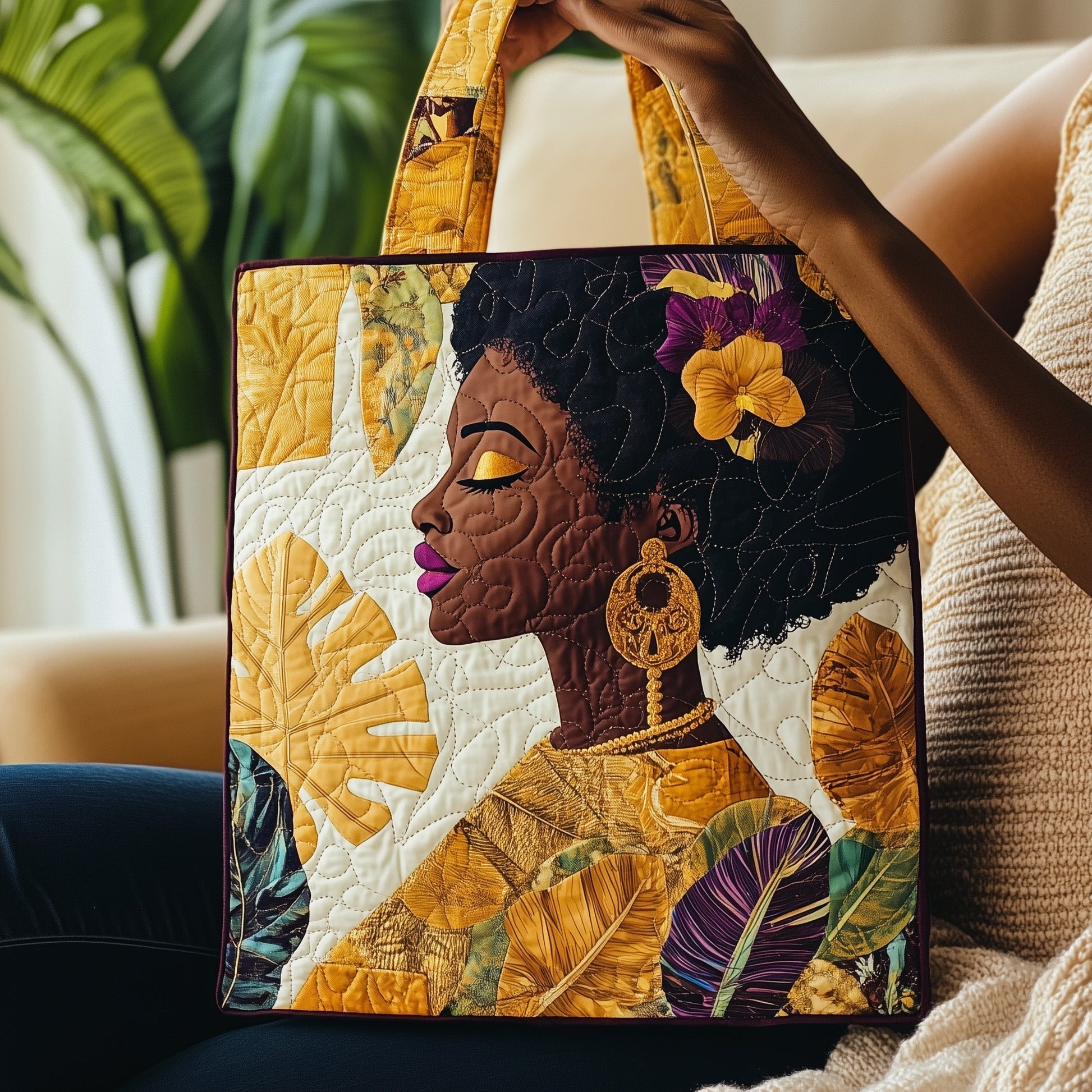 Black Woman Portrait Tote Bag