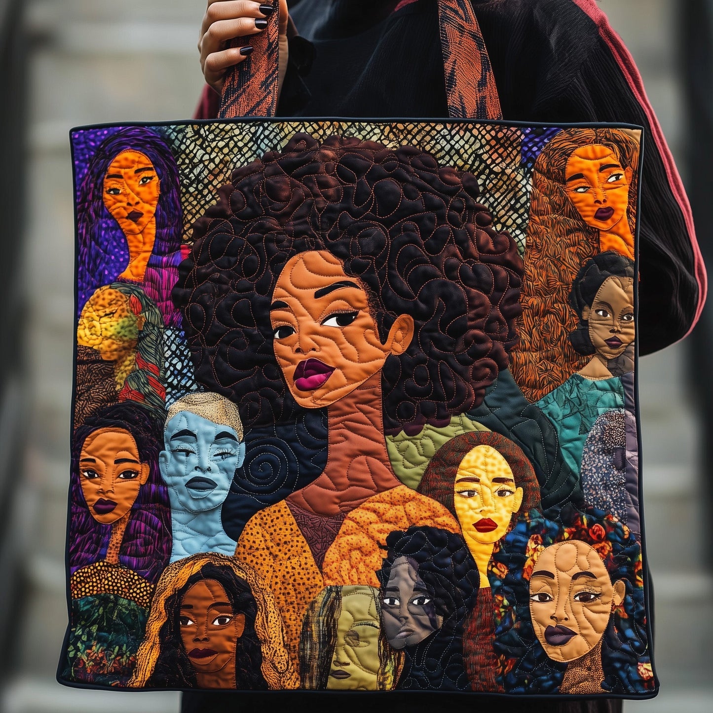 Empowered Women Portraits Quilted Tote