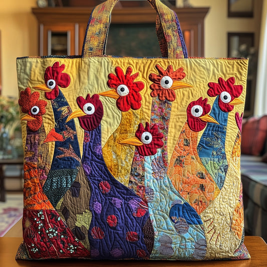 Everyday Sunshine Chicken Quilted Tote