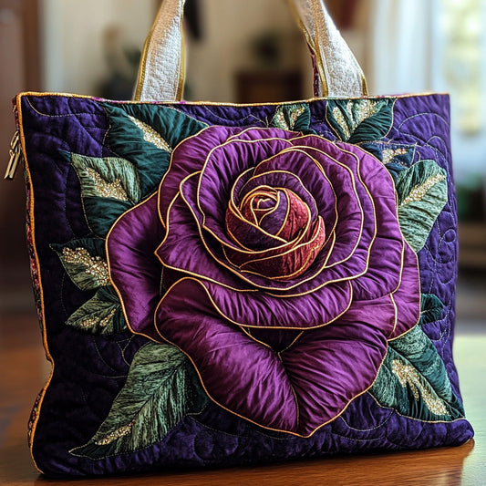 Everyday Rooster Illustration Quilted Tote