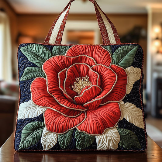 Large Red Rose Tote Bag