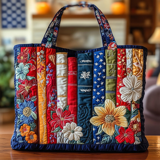 Everyday Vintage Books Quilted Tote