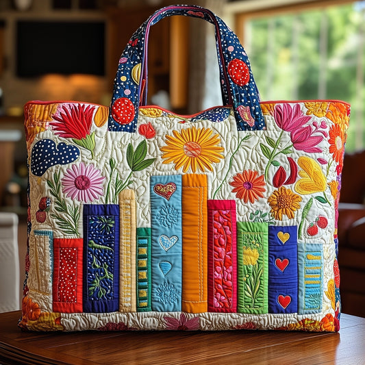 Everyday Rooster Floral Quilted Tote