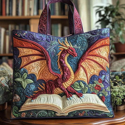 The Dragon Reader Quilted Tote 4881