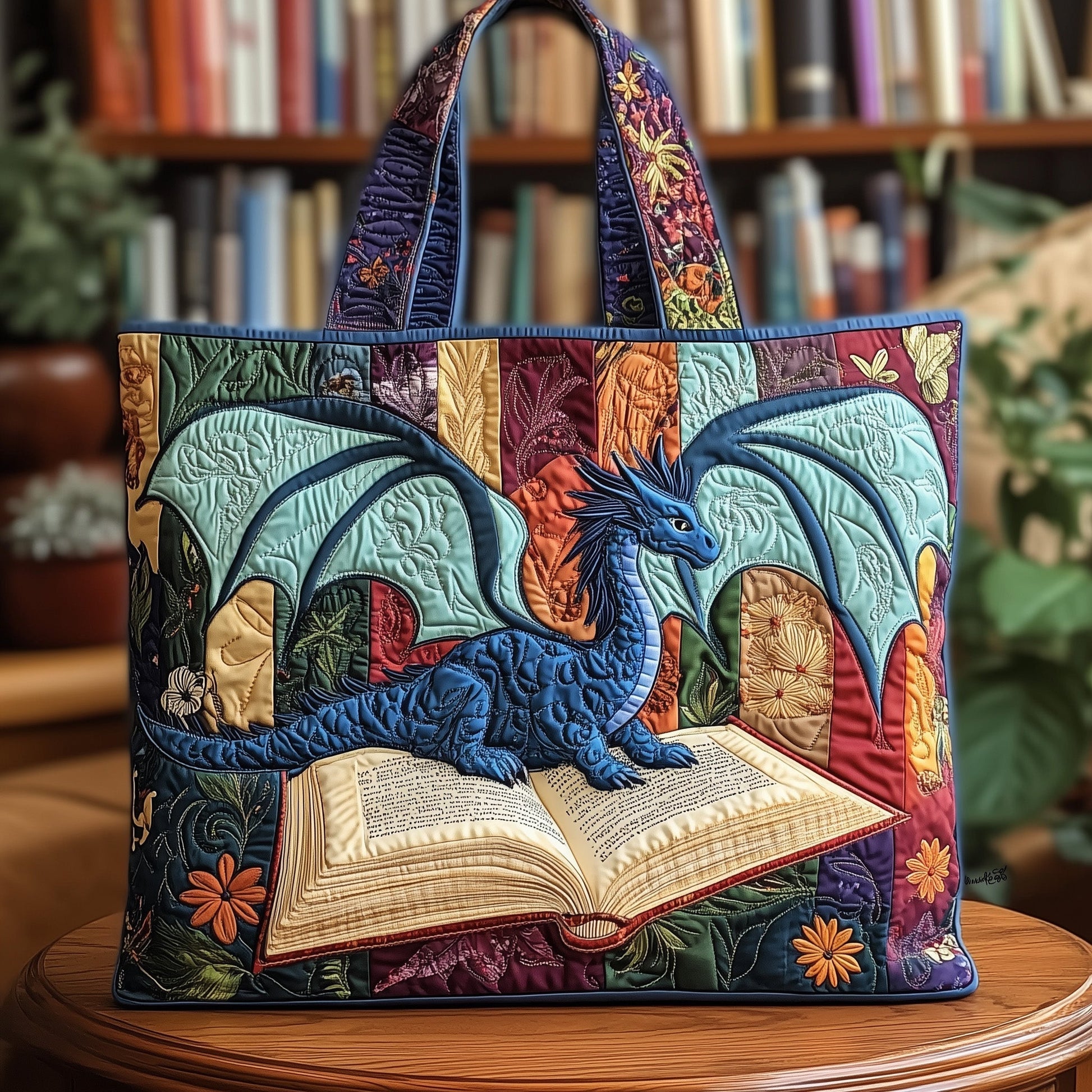 The Dragon Story Quilted Tote 4889