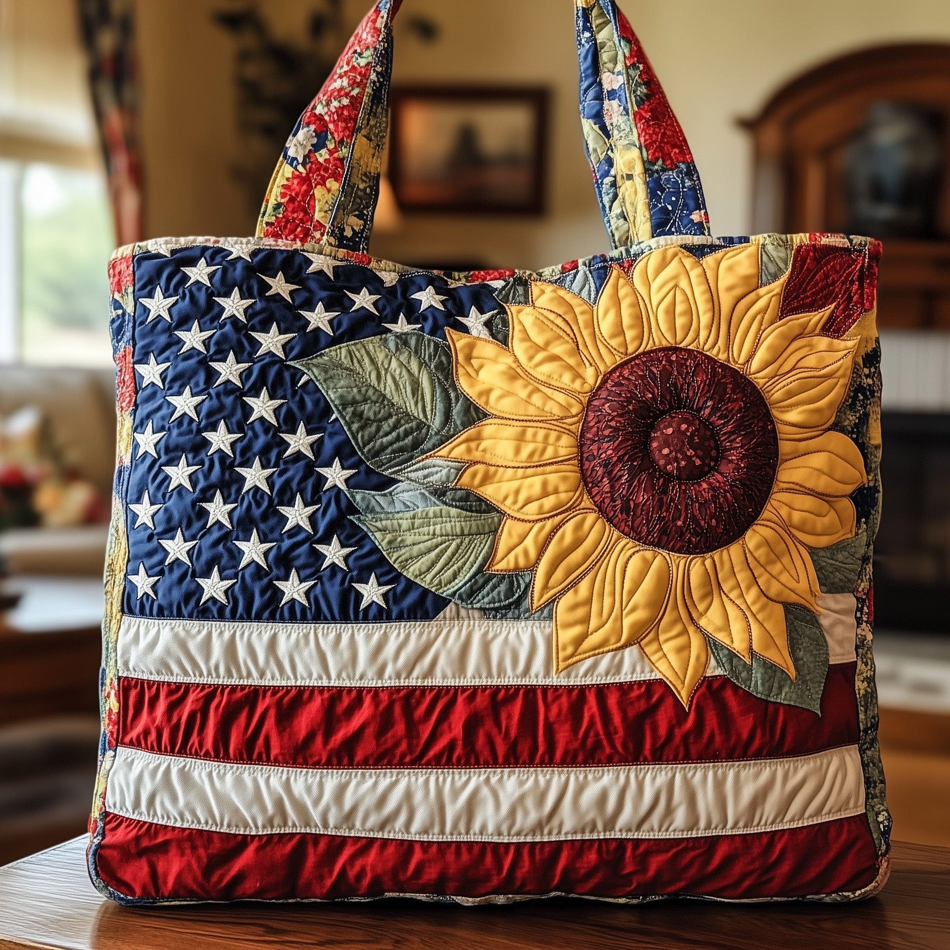 Everyday Patriot Sunflower Tote Bag
