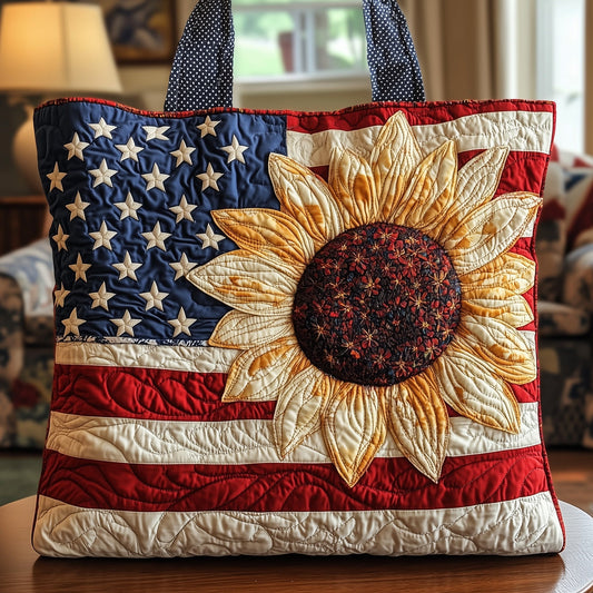 The Patriotic Sunflower Quilted Tote 4910