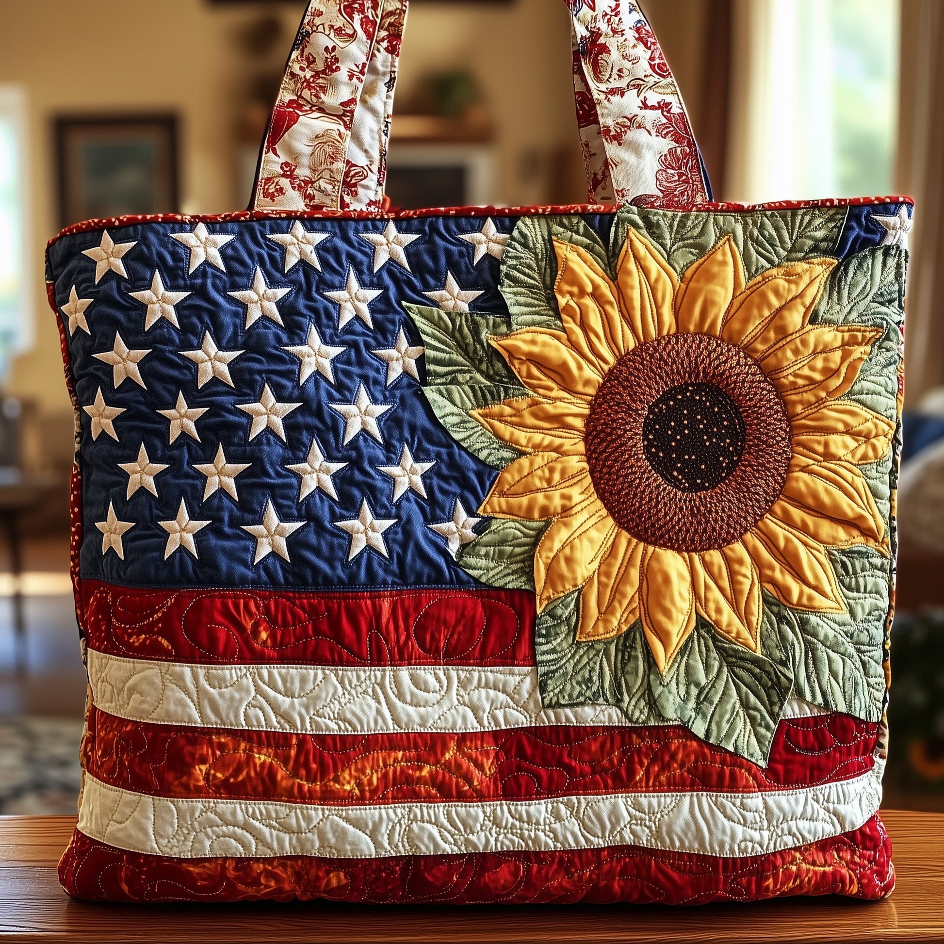 Everyday Sunflower Flag Tote Bag