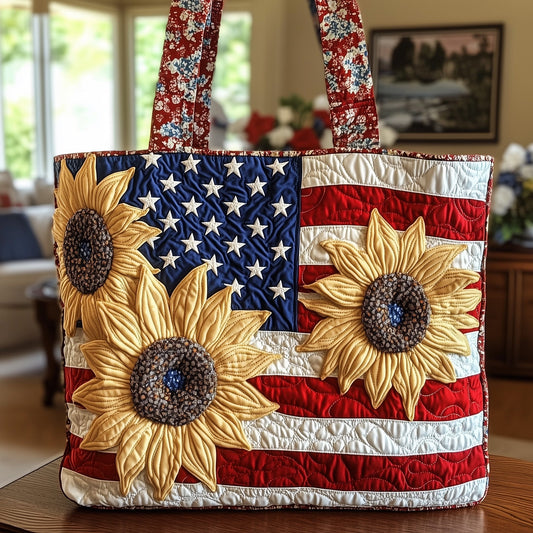 The Patriotic Sunflower Quilted Tote 4913