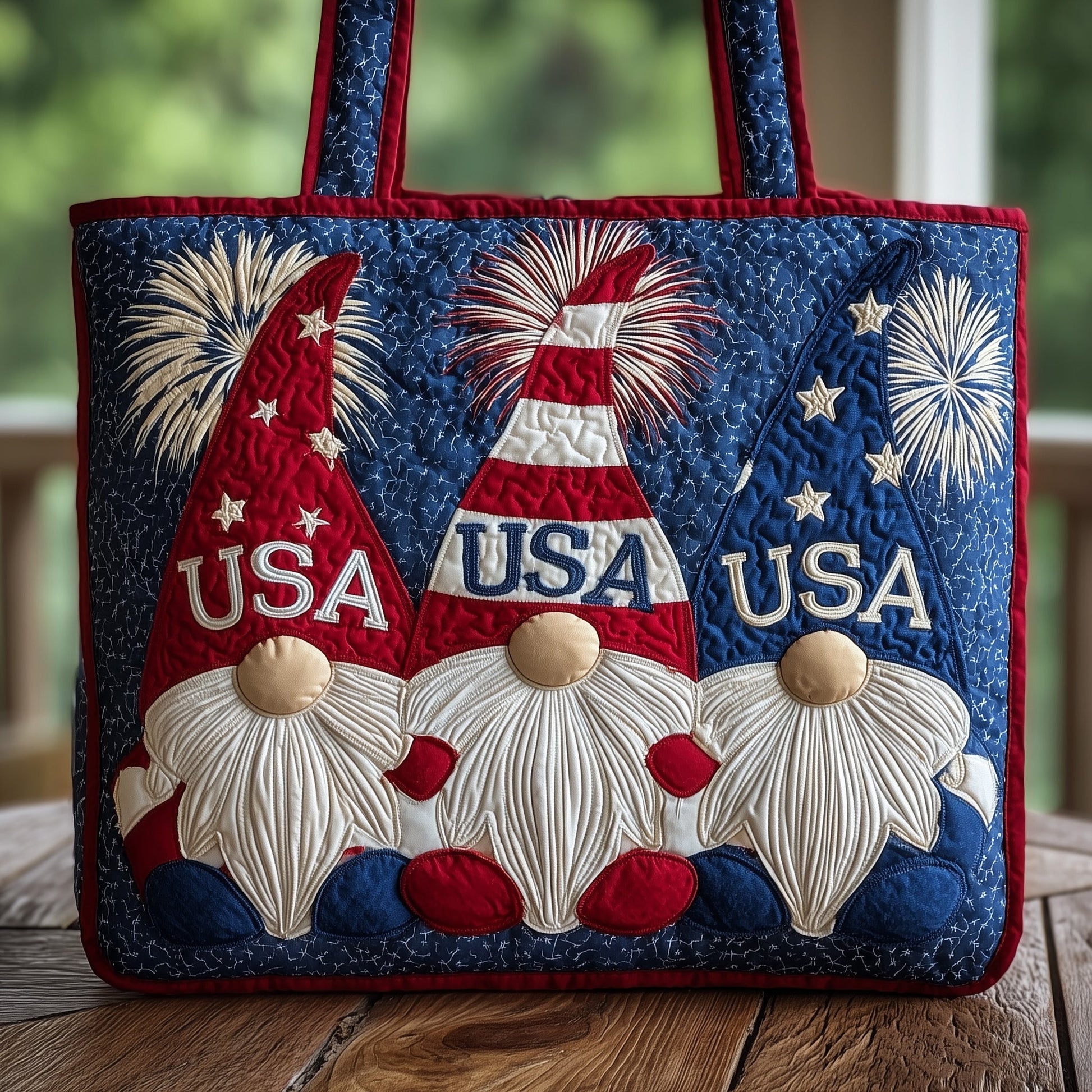 Usa Patriot Gnome Tote Bag
