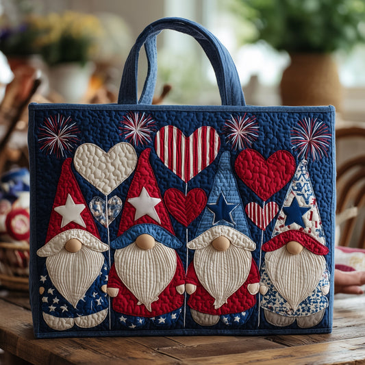The Patriotic Gnomes Quilted Tote