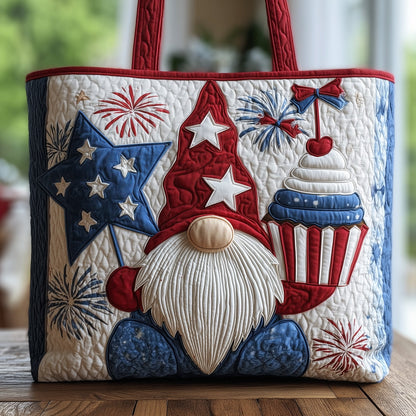 Patriotic Gnome Fireworks Tote Bag