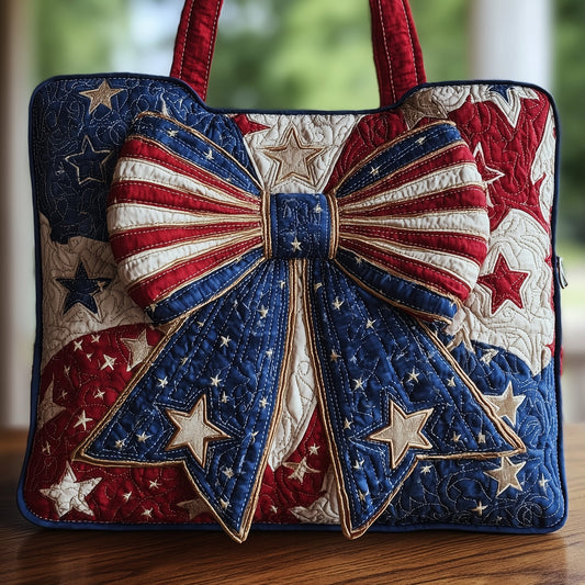 American Flag Bow Tote Bag