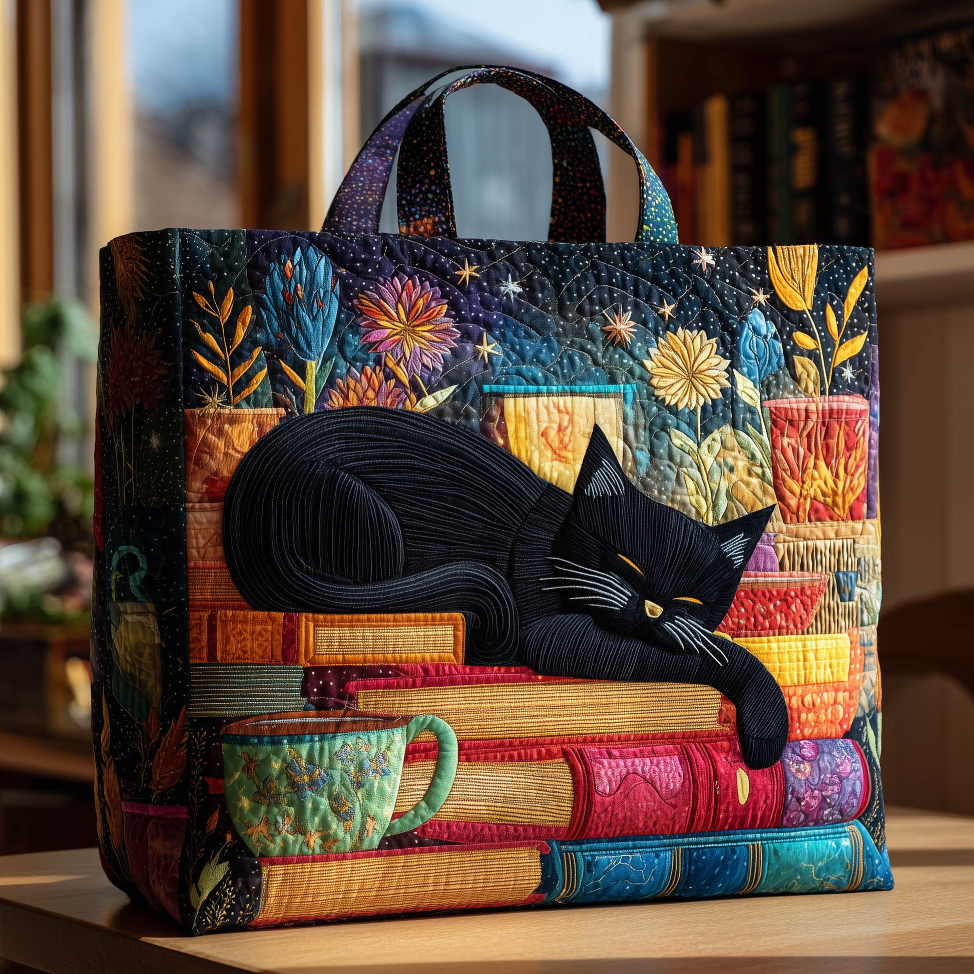 The Cat Eyes Quilted Tote