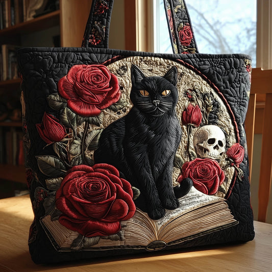 The Black Cat Quilted Tote 5016