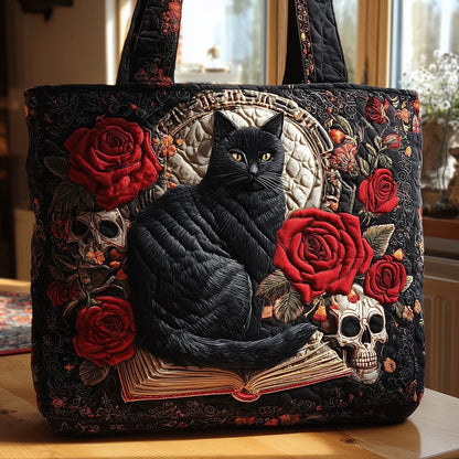 The Midnight Cat Quilted Tote 5018