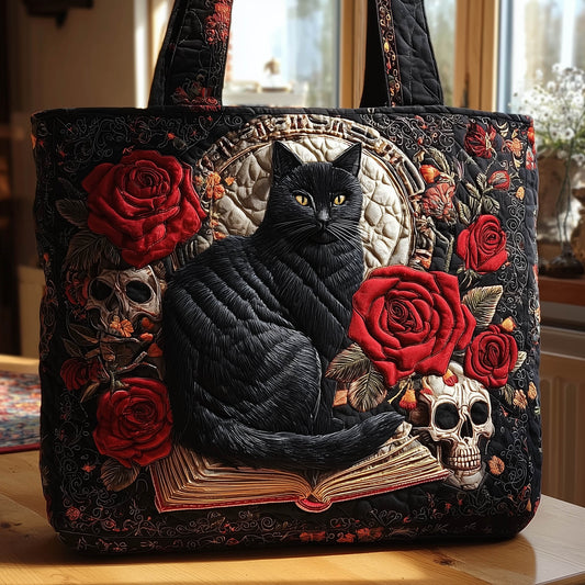 The Midnight Cat Quilted Tote 5018