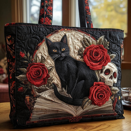 The Midnight Cat Quilted Tote 5022