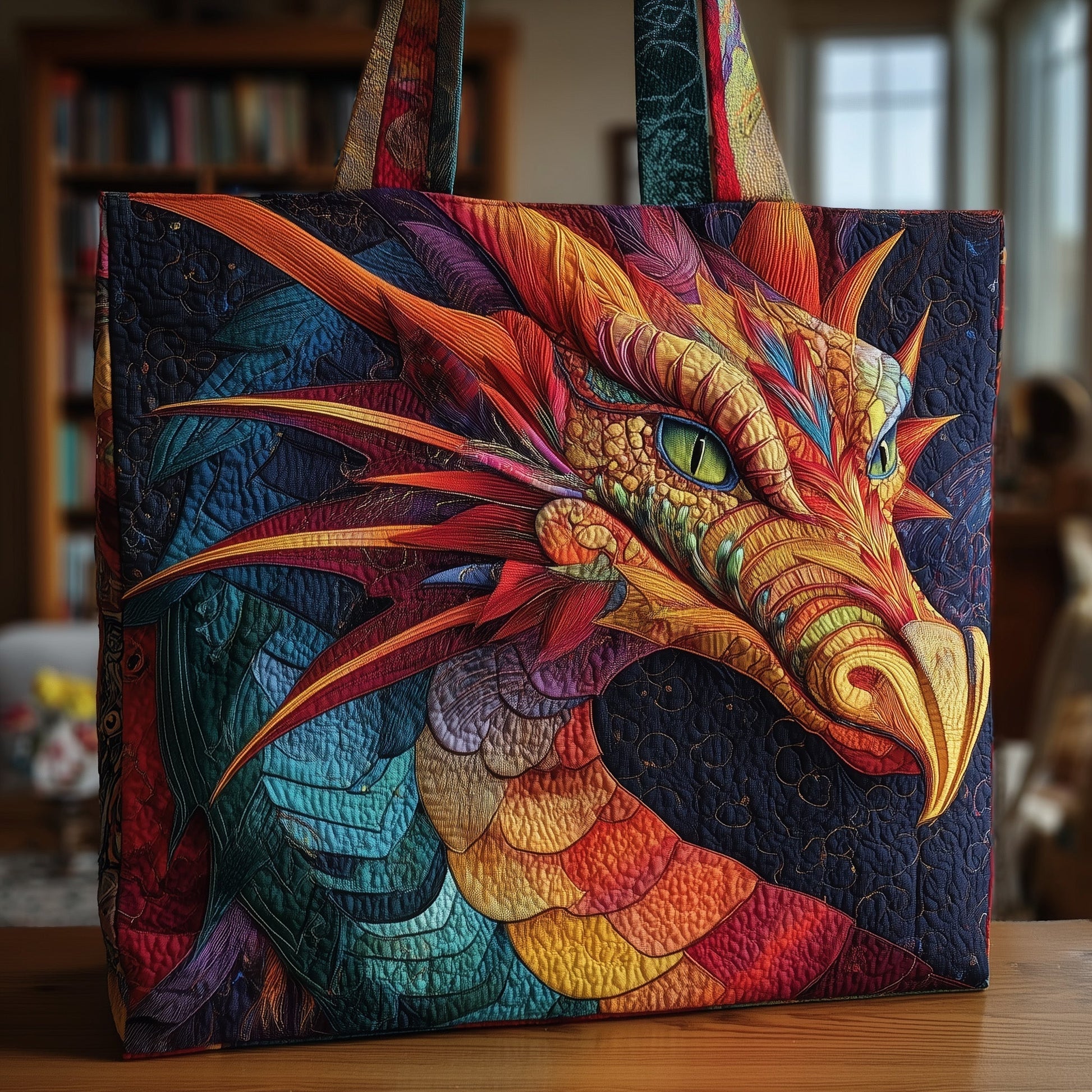 Everyday Majesty Dragon Quilted Tote