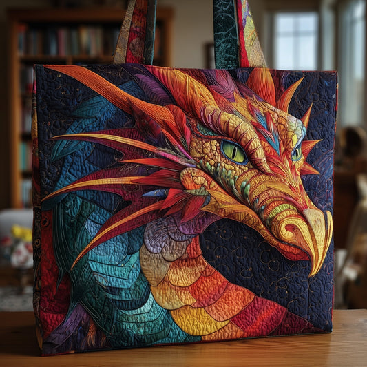 Everyday Majesty Dragon Quilted Tote