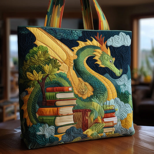 The Whimsical Dragon Quilted Tote
