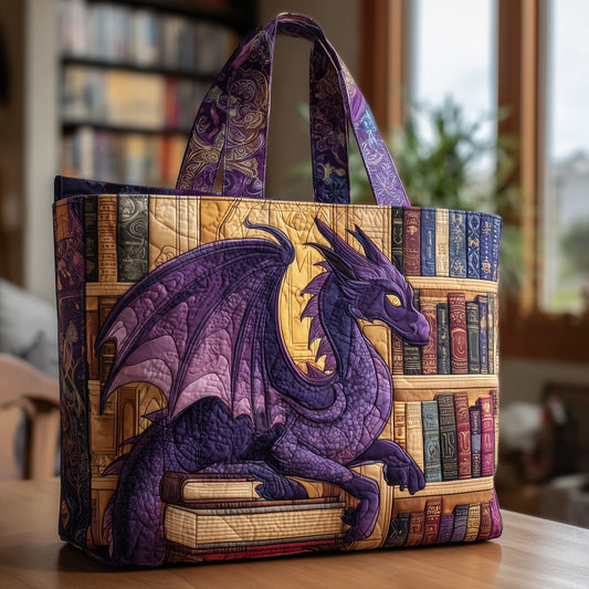 Purple Dragon Books Quilted Tote