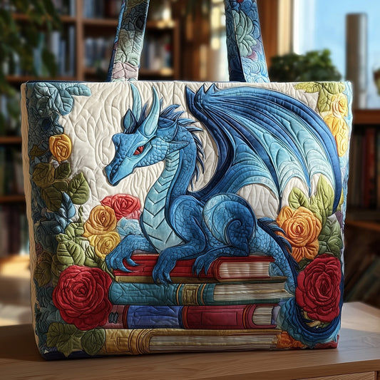 The Dragon Reader Quilted Tote 5040